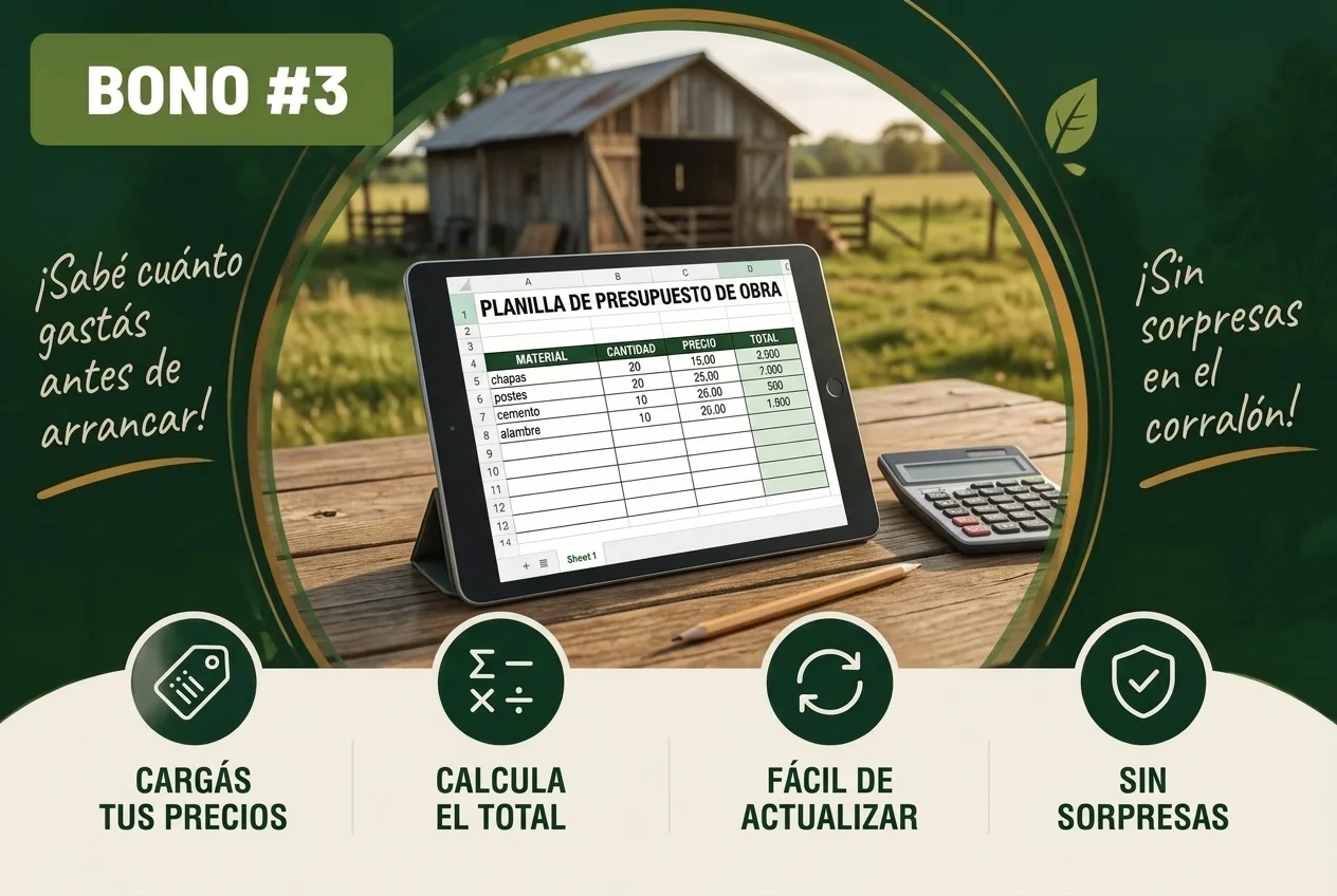 Bono 3: Planilla de presupuesto de obra