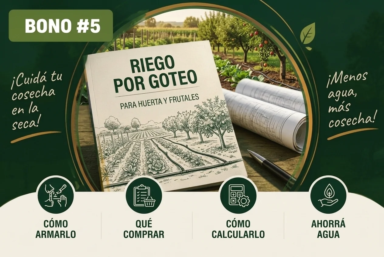 Bono 5: Riego por goteo para huerta y frutales